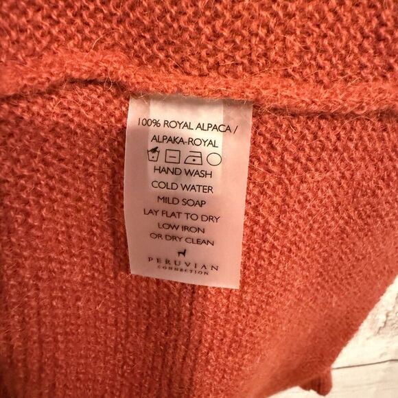 Peruvian Connection Long Sleeve Sweater Dress Medium Minimalist Royal Alpaca - Picture 3 of 9